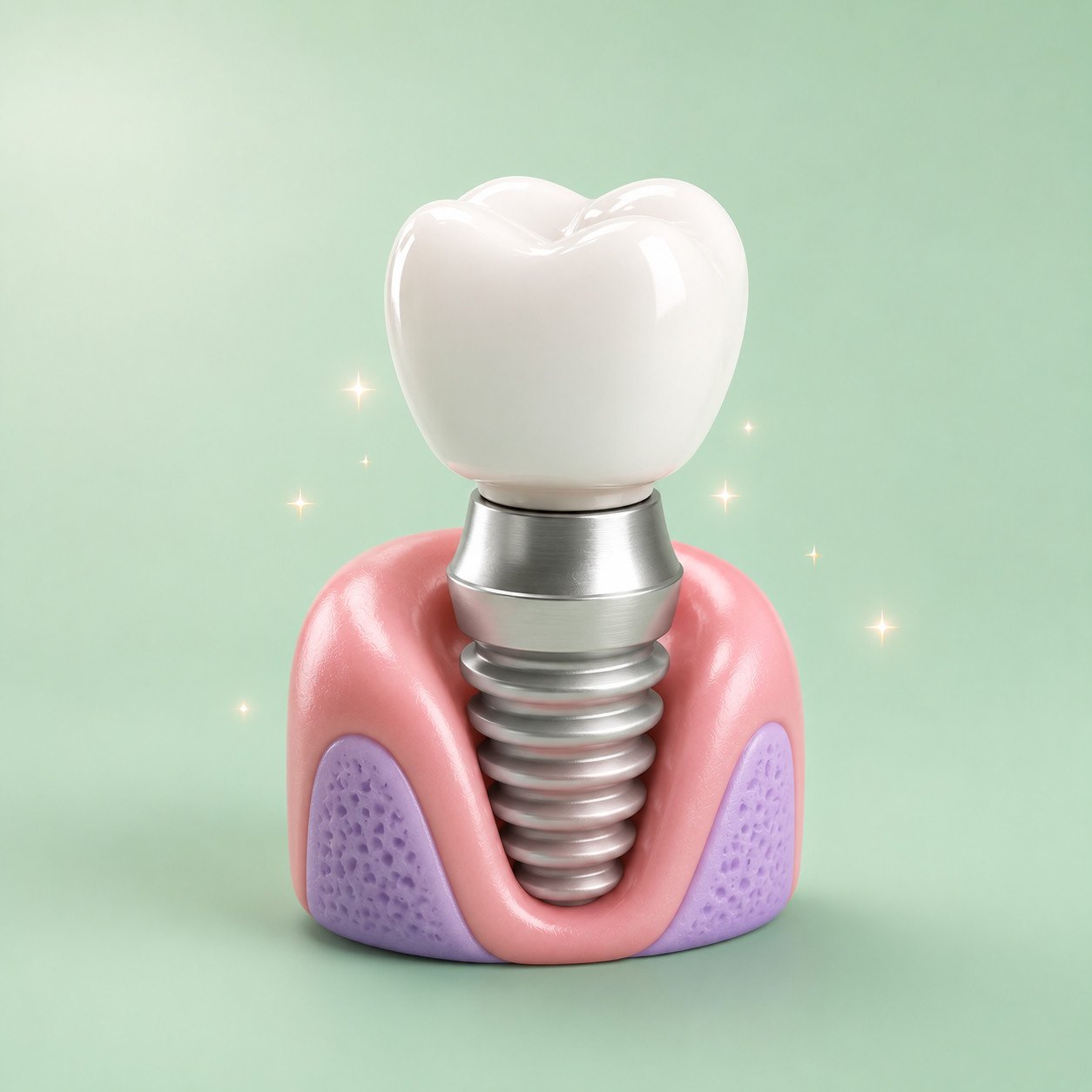 Implante dental con corona